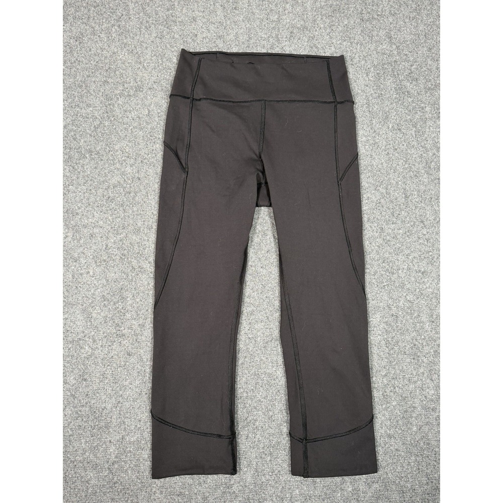 Lululemon Pants Womens 6 Black High Rise In Movement Crop Yoga Leggings 19"